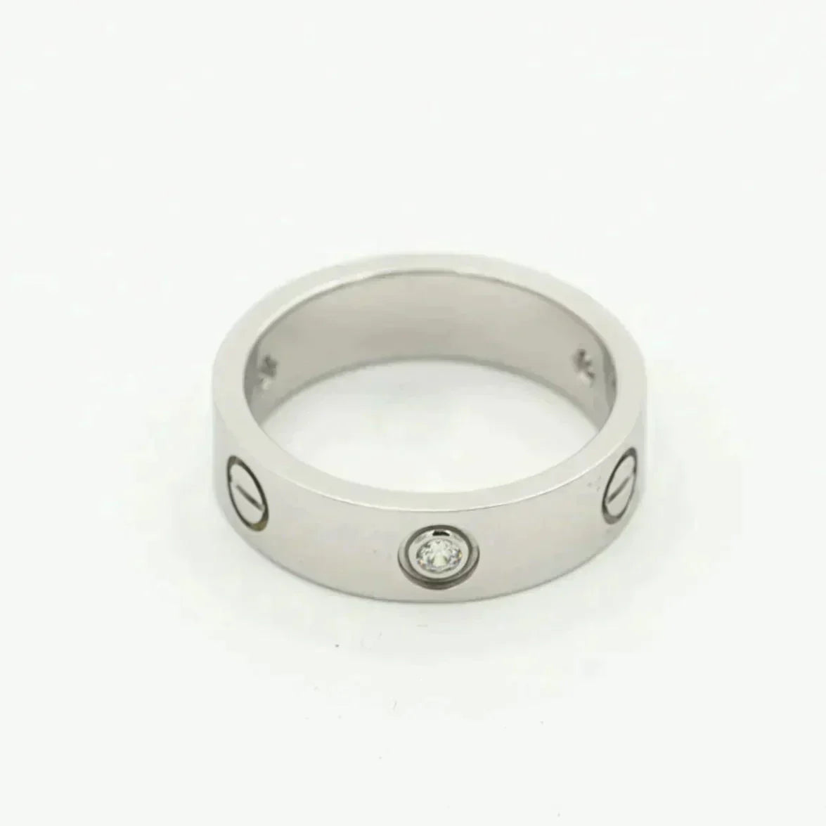 [basloveJW]LOVE RING 5.5MM 3 DIAMONDS SILVER