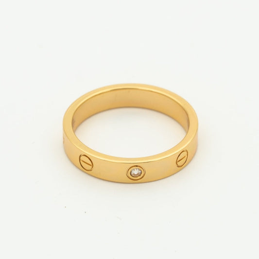 [basloveJW]LOVE RING 4MM 1 DIAMOND PINK GOLD