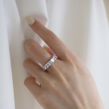 [BASLOVE]Elegant Princess Cut Tennis Ring