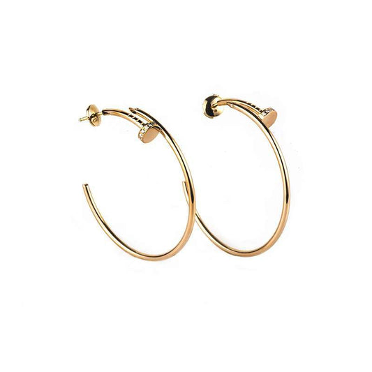 [basloveJW]JUSTE EARRINGS GOLD DIAMONDS 1.8MM