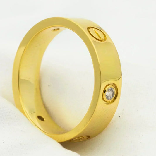 [basloveJW]LOVE RING 5.5MM 3 DIAMONDS GOLD