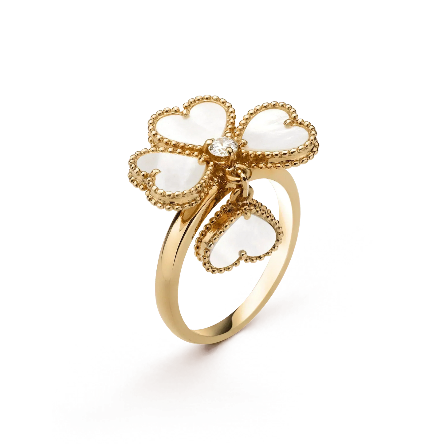 [basloveJW]SWEET CLOVER WHITE MOP RING