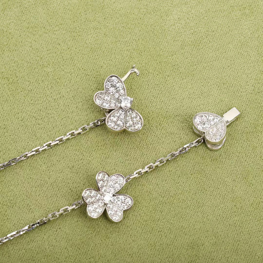 [basloveJW]FRIVOLE SILVER 9 FLOWERS NECKLACE