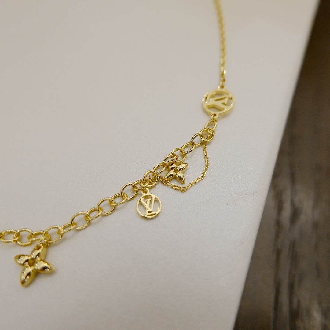 [Basjewels]BLOOMING SUPPLE NECKLACE BRASS