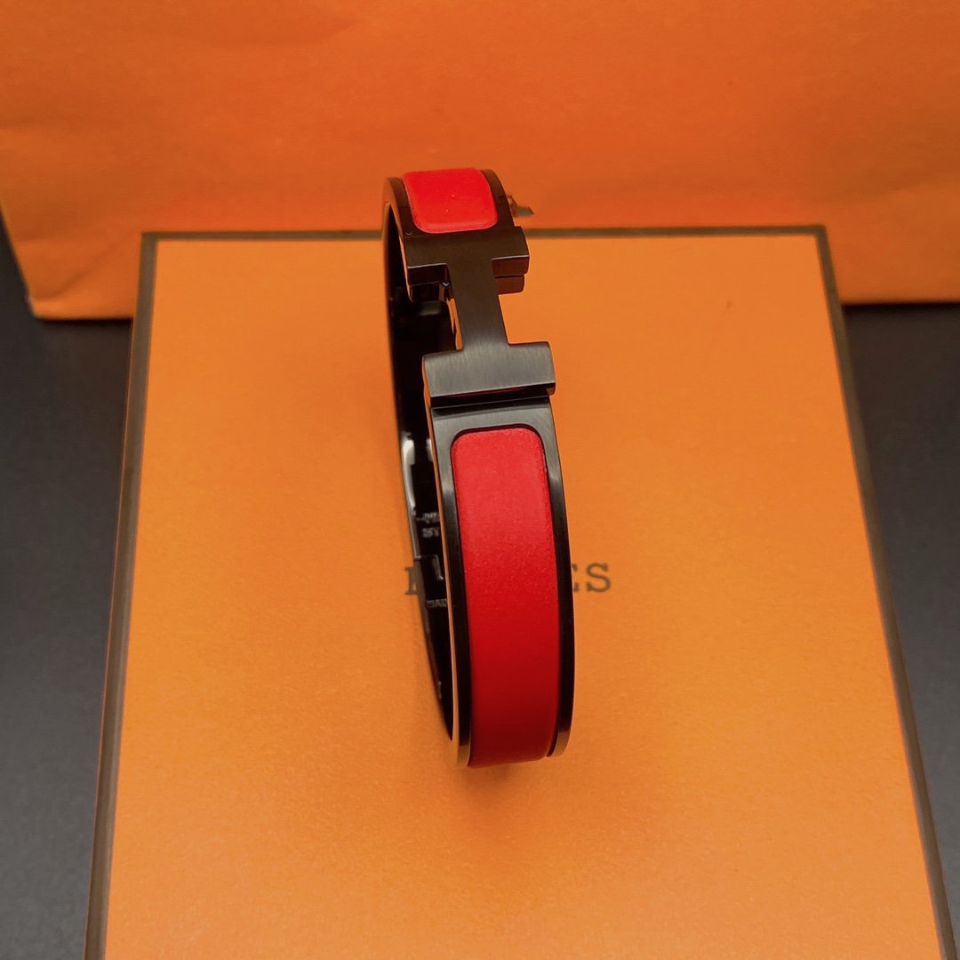 [Basjewels]CLIC HM SO BLACK RED BRACELET