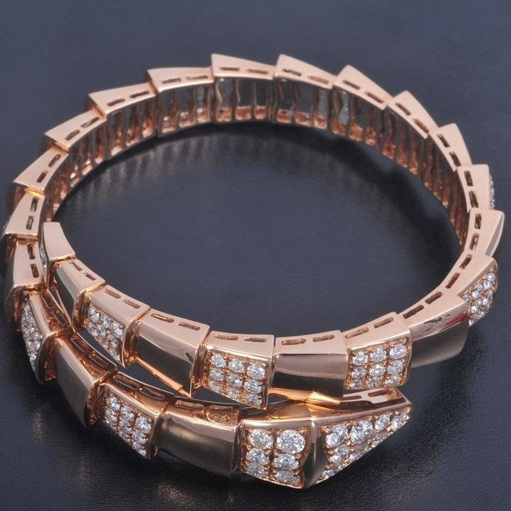 [Basjewels]SERPENTI BRACELET PINK GOLD DIAMOND