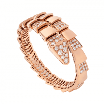 [Basjewels]SERPENTI WIDE BRACELET PINK GOLD DIAMOND