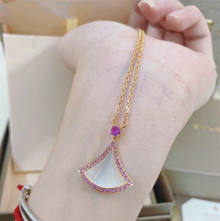 [Basjewels]DREAM NECKLACE MOP DIAMOND PINK