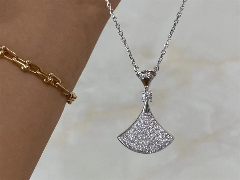 [Basjewels]DREAM NECKLACE SILVER FULL DIAMOND