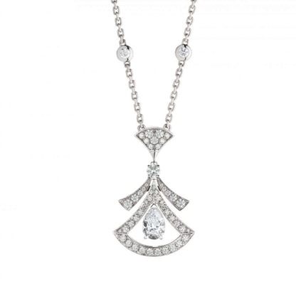 [Basjewels]DREAM NECKLACE WHITE DIAMOND SILVER