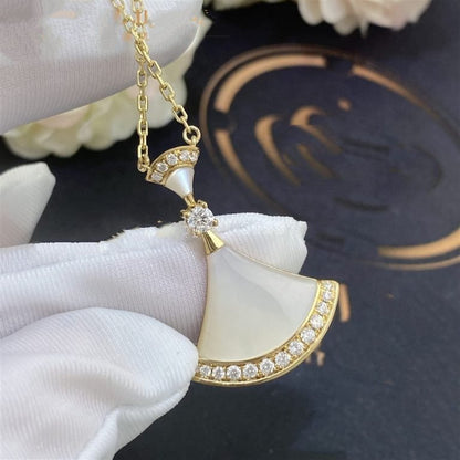 [Basjewels]DREAM NECKLACE MOP GOLD DIAMOND