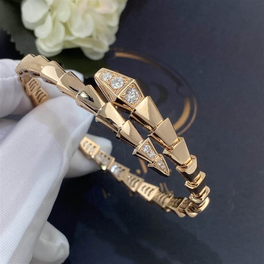 [Basjewels]SERPENTI BRACELET DIAMONDS PINK GOLD