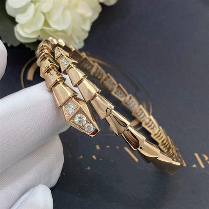 [Basjewels]SERPENTI BRACELET DIAMONDS PINK GOLD