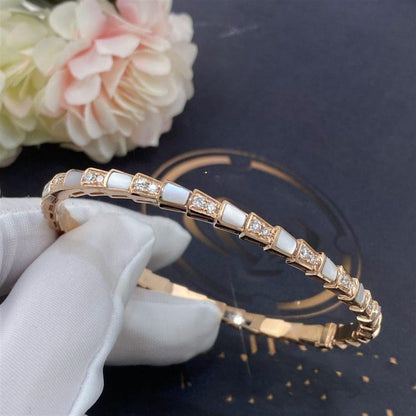 [Basjewels]SERPENTI BRACELET PINK GOLD MOP DIAMOND