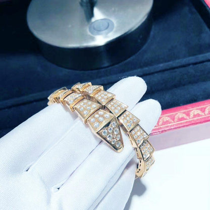 [Basjewels]SERPENTI BRACELET 8MM PINK GOLD DIAMOND