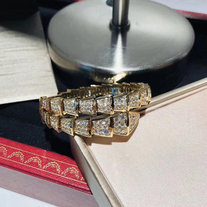 [Basjewels]SERPENTI BRACELET 8MM GOLD DIAMOND