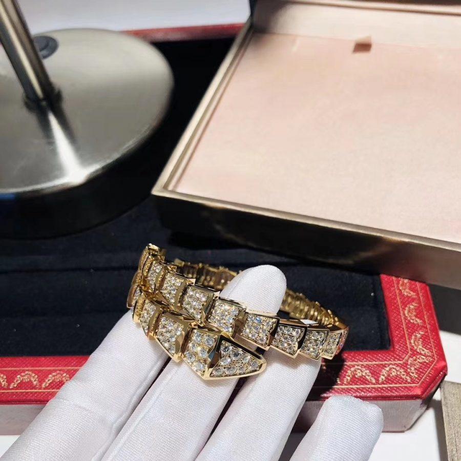 [Basjewels]SERPENTI BRACELET 8MM GOLD DIAMOND