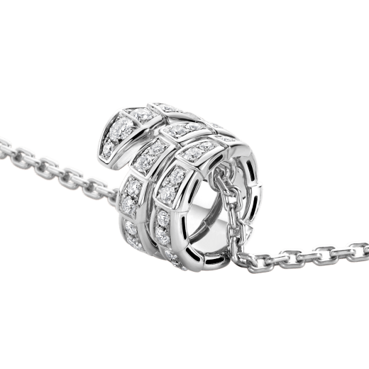 [Basjewels]SERPENTI SILVER NECKLACE DOUBLE RING DIAMOND