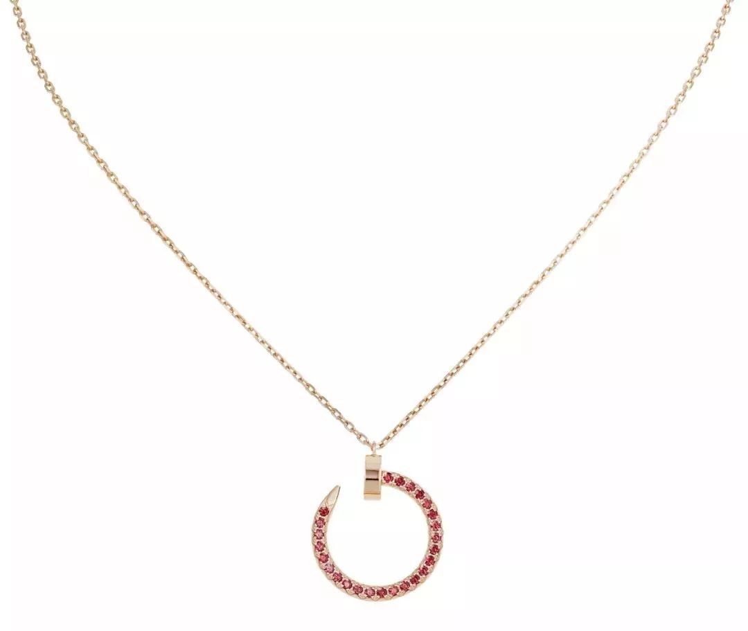 [basloveJW]JUSTE NECKLACE GOLD RED DIAMONDS