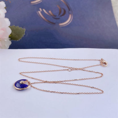 [basloveJW]AMULETTE ROSE GOLD AGATE NECKLACE