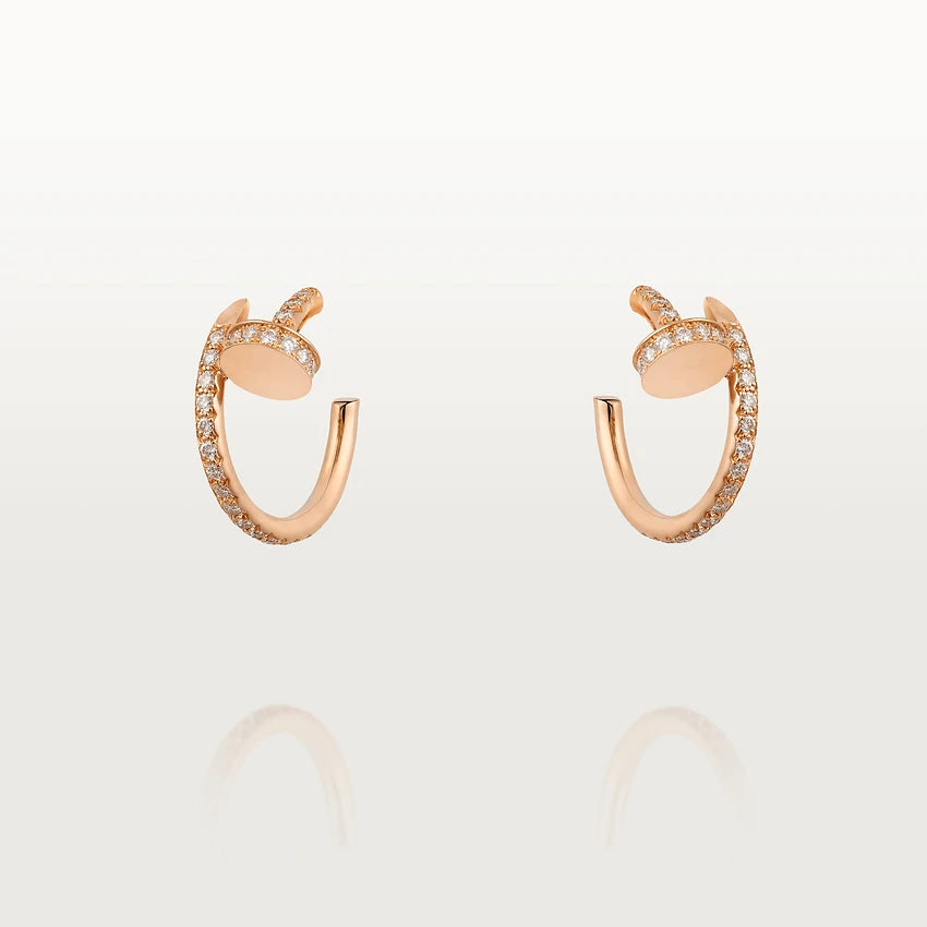 [basloveJW]JUSTE EARRINGS 12.75MM PINK GOLD DIAMOND