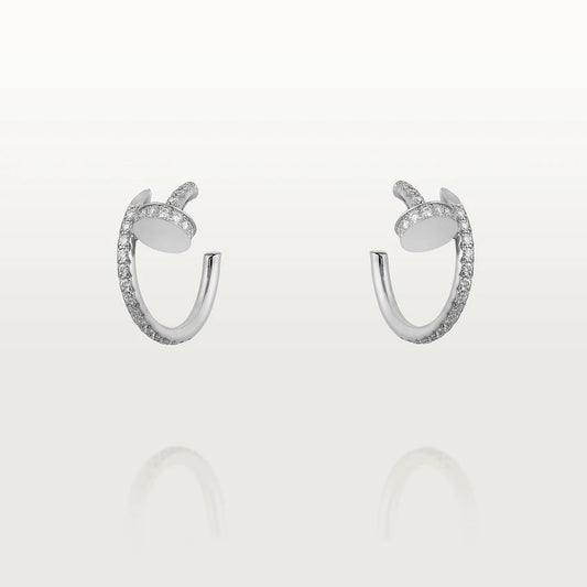 [basloveJW]JUSTE EARRINGS 12.75MM SILVER DIAMOND