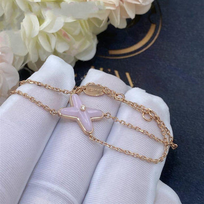 [Basjewels]JEUX BRACELET PINK MOP PINK GOLD 1 DIAMOND