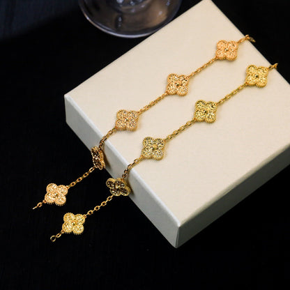 [basloveJW]CLOVER 5 MOTIFS BRONZING BRACELET