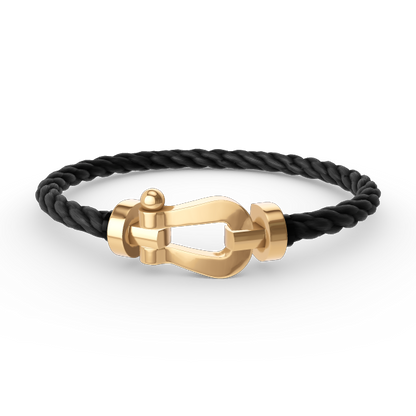 [Basjewels]FORCE LARGE HORSESHOE NO DIAMOND BRACELET GOLD