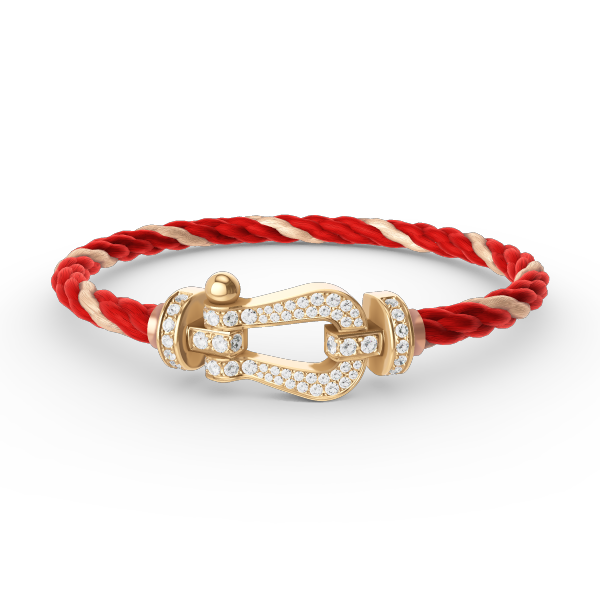 [Basjewels]FORCE LARGE HORSESHOE FULL DIAMOND BRACELET GOLD