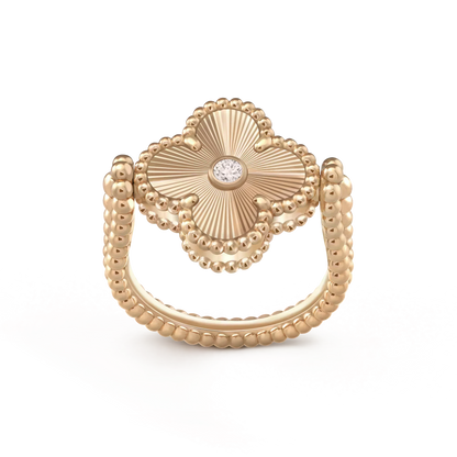 [basloveJW]CLOVER RIVERSIBLE ROSE GOLD RING