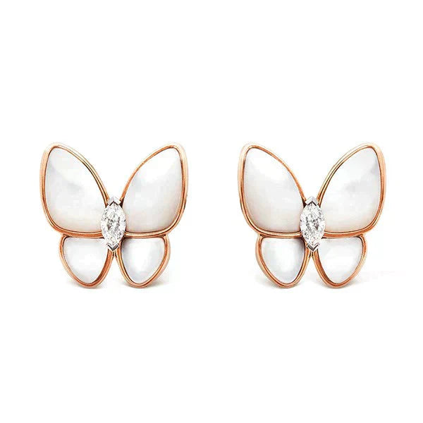 [basloveJW]BUTTERFLY MOP DIAMOND EARRINGS