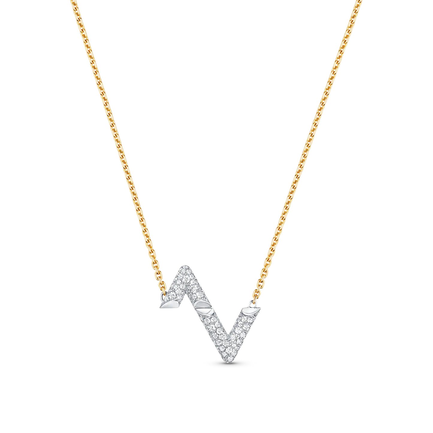 [Basjewels]VOLT SILVER DIAMOND PEDANT NECKLACE