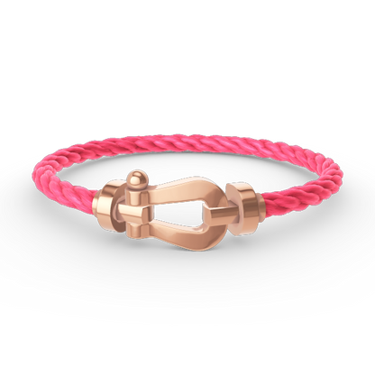 [Basjewels]FORCE LARGE HORSESHOE NO DIAMOND BRACELET ROSE GOLD