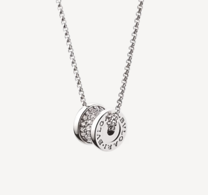 [Basjewels]ZERO 1 SILVER DIAMOND NECKLACE