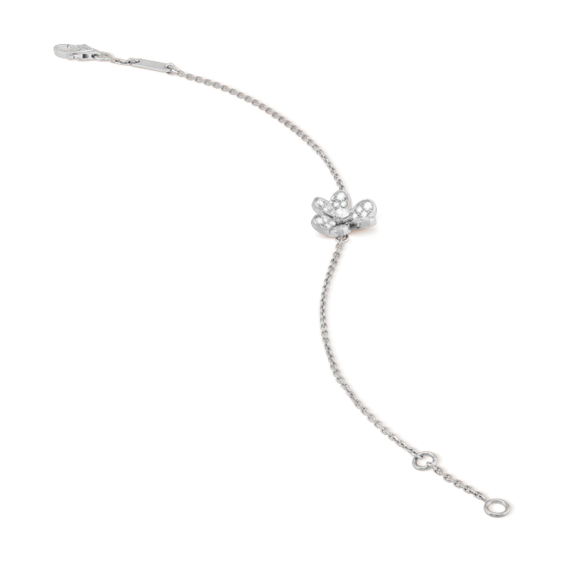 [basloveJW]FRIVOLE SILVER FLOWER DIAMOND BRACELET