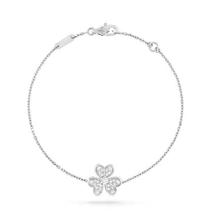 [basloveJW]FRIVOLE SILVER FLOWER DIAMOND BRACELET