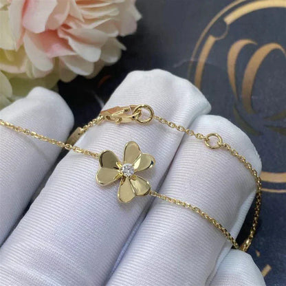 [basloveJW]FRIVOLE GOLD FLOWER PINK MALACHITE BRACELET