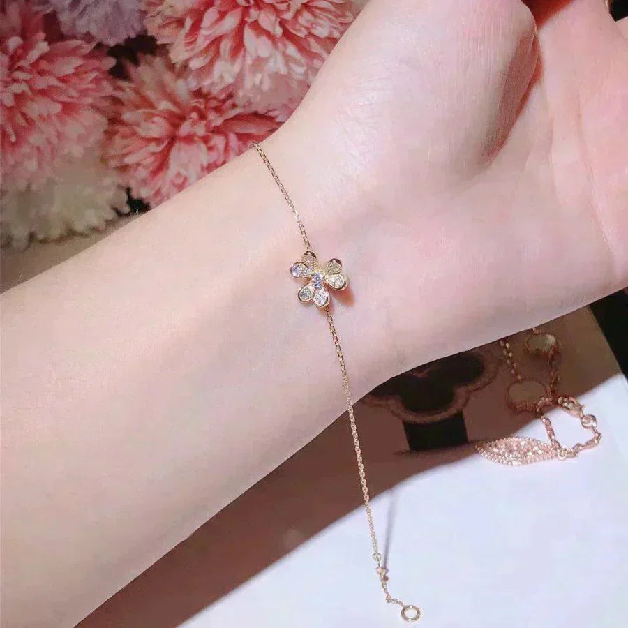 [basloveJW]FRIVOLE GOLD FLOWER DIAMOND BRACELET