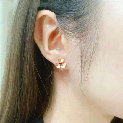 [basloveJW]FRIVOLE  FLOWER PINK EARRINGS