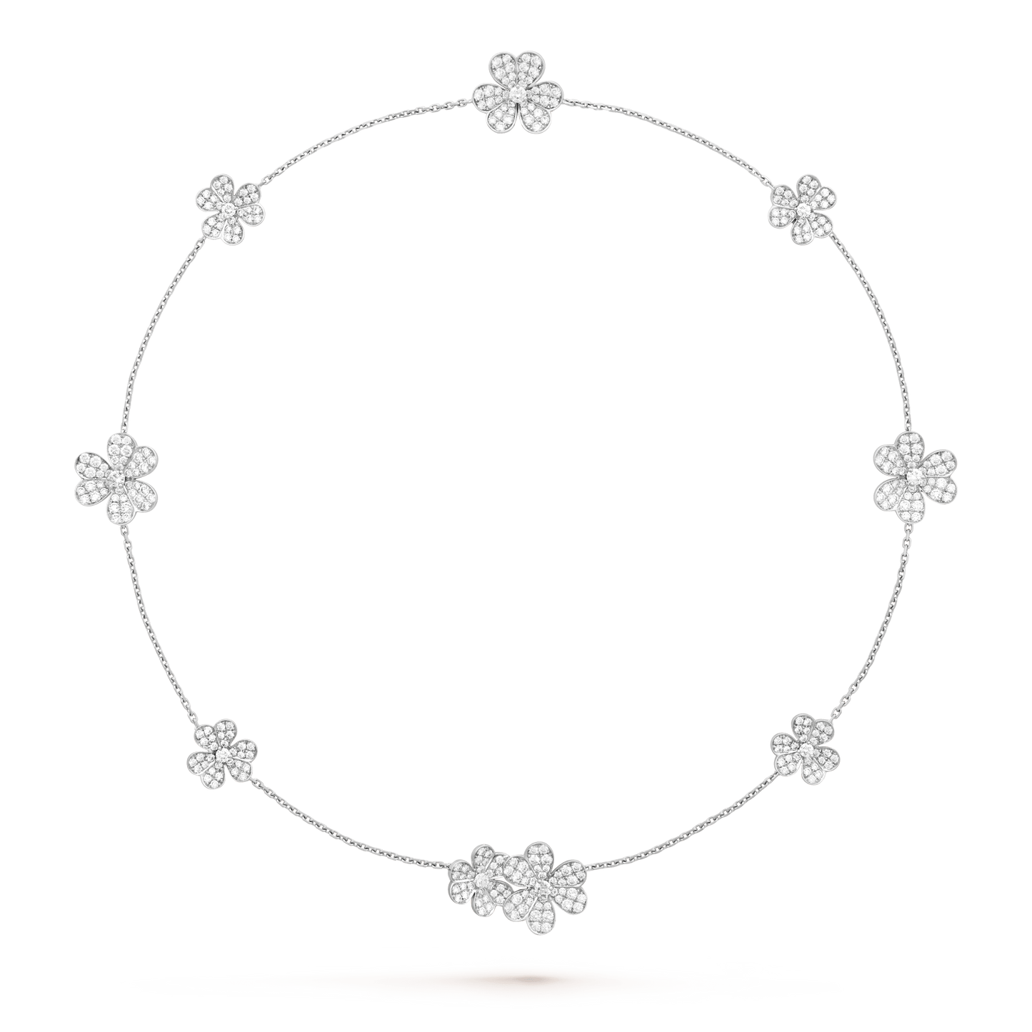 [basloveJW]FRIVOLE SILVER 9 FLOWERS NECKLACE