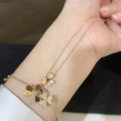 [basloveJW]FRIVOLE GOLD FLOWER NECKLACE