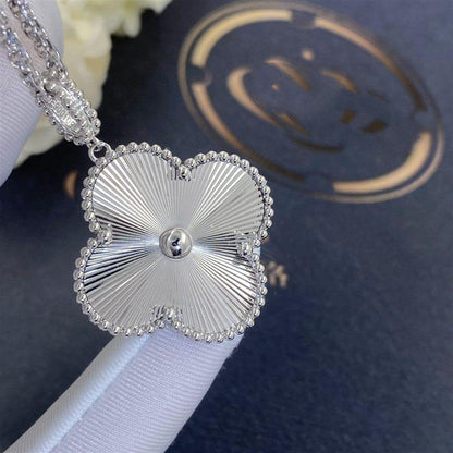 [basloveJW]CLOVER 25MM SILVER BIG CLOVER NECKLACE