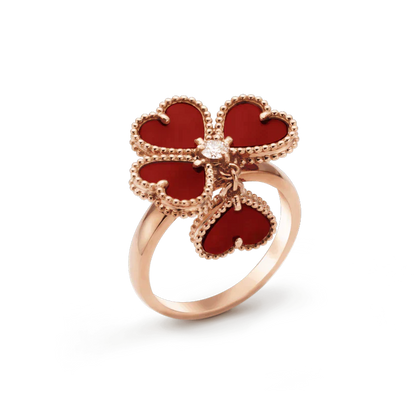 [basloveJW]SWEET CLOVER CARNELIAN RING