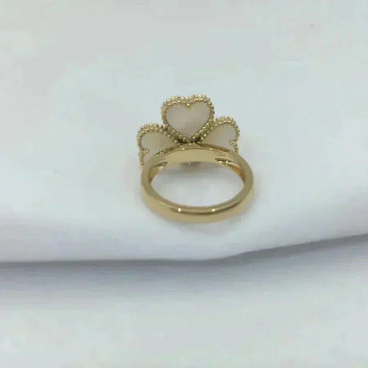 [basloveJW]SWEET CLOVER WHITE MOP RING