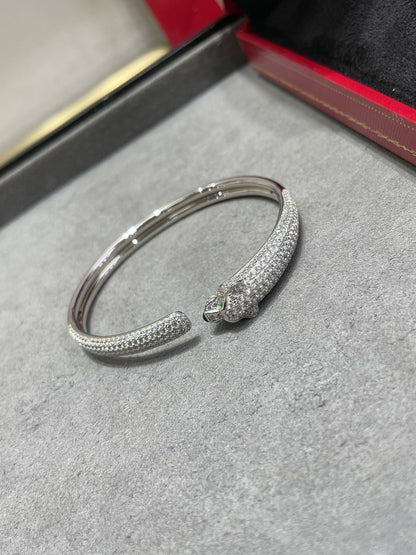 [basloveJW]PANTHERE FULL DIAMOND OPEN BRACELET