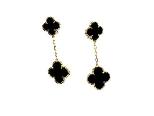 [basloveJW]CLOVER 2 MOTIFS  EARRINGS (MULTIPLE CHOICESC