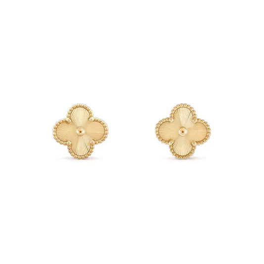 [basloveJW]CLOVER MEDIUM 1 MOTIFS LASER EARRINGS