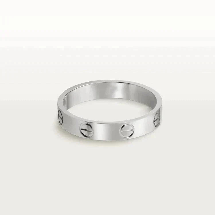 [basloveJW]LOVE RING 4MM 1 DIAMOND SILVER