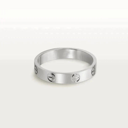 [basloveJW]LOVE RING 4MM 1 DIAMOND SILVER